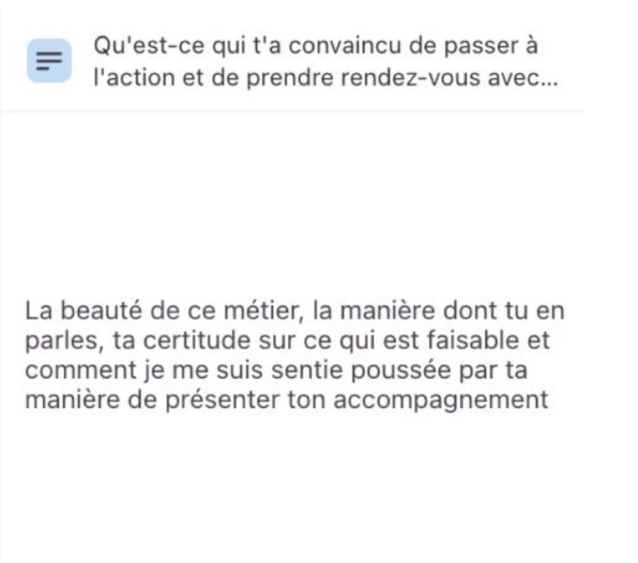 Message : la façon dont Julien parle du métier.